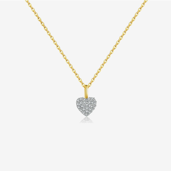 Wholesale S925 Sterling Silver Geometric Love Necklace With Zircon And Diamond Design