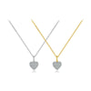 Wholesale S925 Sterling Silver Geometric Love Necklace With Zircon And Diamond Design