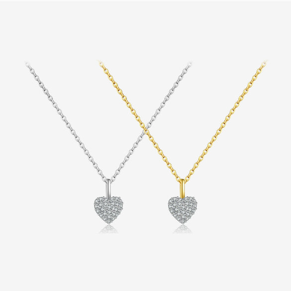 Wholesale S925 Sterling Silver Geometric Love Necklace With Zircon And Diamond Design