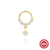 Wholesale S925 Sterling Silver Geometric Marquise Pendant Earrings And Nose Rings With Environmentally Friendly Electroplating