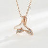 Wholesale S925 Sterling Silver Geometric Mermaid Tail Necklace For Women