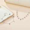 Wholesale S925 Sterling Silver Geometric Microencrusted Zirconium Water Drop Pendant Necklace For Women
