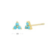 Wholesale S925 Sterling Silver Geometric Microinlay Stud Earrings For Women