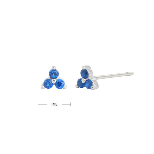 Wholesale S925 Sterling Silver Geometric Microinlay Stud Earrings For Women