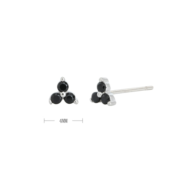 Wholesale S925 Sterling Silver Geometric Microinlay Stud Earrings For Women