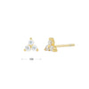 Wholesale S925 Sterling Silver Geometric Microinlay Stud Earrings For Women