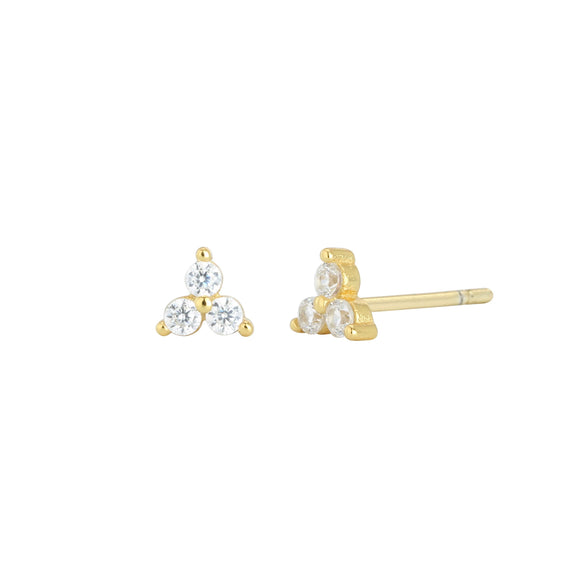 Wholesale S925 Sterling Silver Geometric Microinlay Stud Earrings For Women