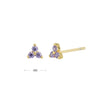 Wholesale S925 Sterling Silver Geometric Microinlay Stud Earrings For Women