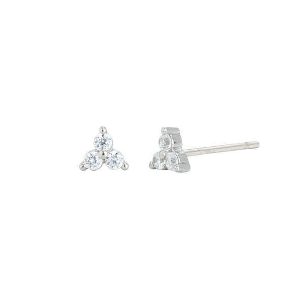 Wholesale S925 Sterling Silver Geometric Microinlay Stud Earrings For Women