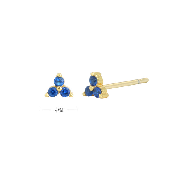 Wholesale S925 Sterling Silver Geometric Microinlay Stud Earrings For Women