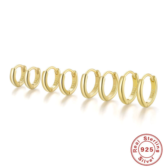 Wholesale S925 Sterling Silver Geometric Minimalist Earrings With Electroplating