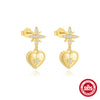 Wholesale S925 Sterling Silver Geometric Minimalist Pendant Earrings With Electroplating