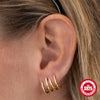 Wholesale S925 Sterling Silver Geometric Minimalist Stud Earrings With Electroplating