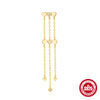 Wholesale S925 Sterling Silver Geometric Moon Love Diamond Tassel Earrings With Electroplating For Women