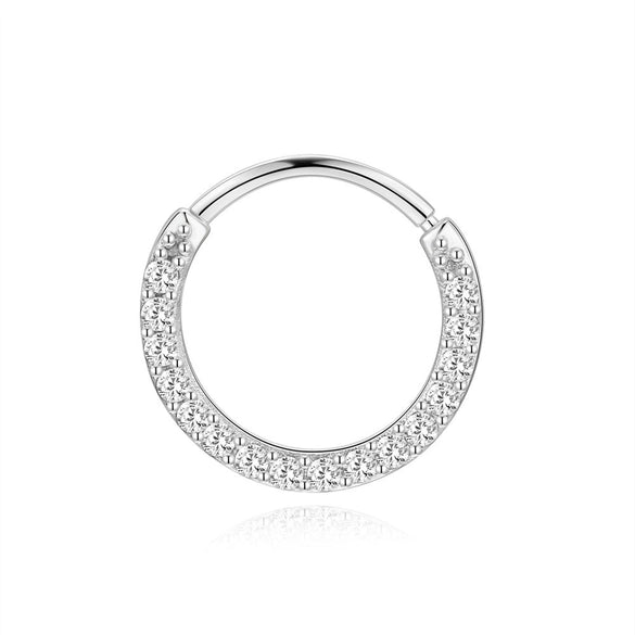 Wholesale S925 Sterling Silver Geometric Mosan Broken Diamond Puncture Earring With Environmentally Friendly Electroplating For Unisex