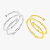 Wholesale S925 Sterling Silver Geometric Multilayer Line Open Adjustable Women's Ring