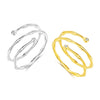 Wholesale S925 Sterling Silver Geometric Multilayer Line Open Adjustable Women's Ring