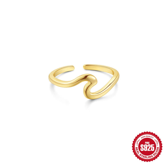 Wholesale S925 Sterling Silver Geometric Open Toe Ring Unisex Exotic Diamondencrusted