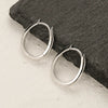 Wholesale S925 Sterling Silver Geometric Oval Ear Ring With Ear Buckle Simple Seiko Design For Women