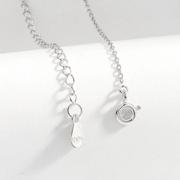 Wholesale S925 Sterling Silver Geometric Owl Pendant Necklace For Women