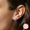 Wholesale S925 Sterling Silver Geometric Palace Style Electroplated Pearl Chalcedony Earrings For Women