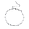 Wholesale S925 Sterling Silver Geometric Paperclip Bracelet For Women With Electroplating