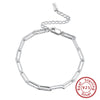 Wholesale S925 Sterling Silver Geometric Paperclip Bracelet For Women With Electroplating