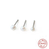 Wholesale S925 Sterling Silver Geometric Pearl Stud Earrings For Women Platinum Plated