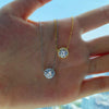 Wholesale S925 Sterling Silver Geometric Pendant Necklace With Inlaid Simulation Diamond And O Chain Light Luxury Style
