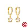 Wholesale S925 Sterling Silver Geometric Petal Earrings With Zirconia For Women