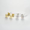 Wholesale S925 Sterling Silver Geometric Plant Flowers Inlay Earrings With Electroplating Treatment