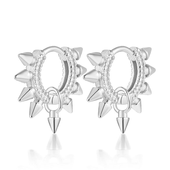 Wholesale S925 Sterling Silver Geometric Punk Pointed Ear Ring With Seiko Design