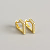 Wholesale S925 Sterling Silver Geometric Quadrilateral Diamond Design Earrings For Women With Electroplating