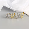 Wholesale S925 Sterling Silver Geometric Quadrilateral Diamond Design Earrings For Women With Electroplating