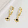 Wholesale S925 Sterling Silver Geometric Retro Light Luxury Electroplated Earrings