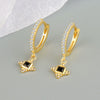 Wholesale S925 Sterling Silver Geometric Retro Light Luxury Electroplated Earrings