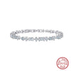 Wholesale S925 Sterling Silver Geometric Rhombus Rectangular Zircon Electroplated Women's Bracelet