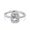 Wholesale S925 Sterling Silver Geometric Rhombus Ring Electroplated Light Luxury Style For Women