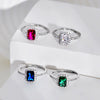 Wholesale S925 Sterling Silver Geometric Rhombus Ring Electroplated Light Luxury Style For Women