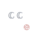Wholesale S925 Sterling Silver Geometric Round Bead Thread Double Point Earring Ear Clips With Electroplating For Women
