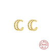 Wholesale S925 Sterling Silver Geometric Round Bead Thread Double Point Earring Ear Clips With Electroplating For Women