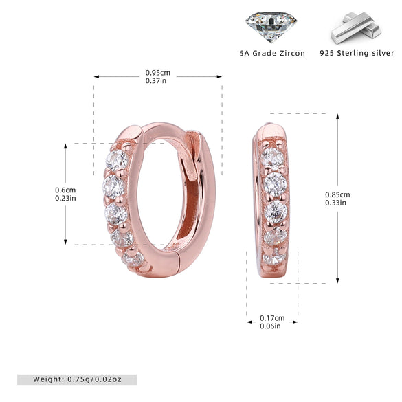 Wholesale S925 Sterling Silver Geometric Round Ear Buckle Set Electroplated Earrings For Women And Unisex
