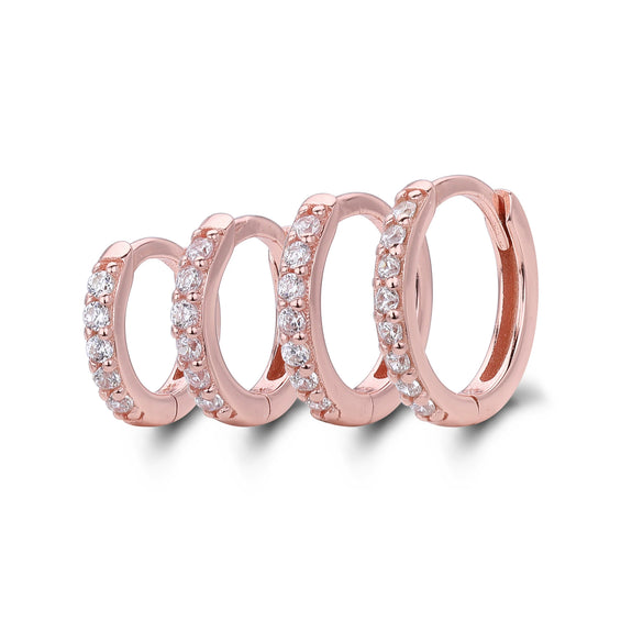 Wholesale S925 Sterling Silver Geometric Round Ear Buckle Set Electroplated Earrings For Women And Unisex