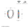 Wholesale S925 Sterling Silver Geometric Round Ear Buckle Set With Colorful Zircon Earrings Electroplated For Women And Unisex