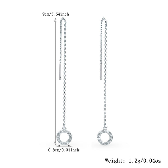 Wholesale S925 Sterling Silver Geometric Round Earrings For Women