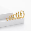 Wholesale S925 Sterling Silver Geometric Round Hoop Earrings Electroplated Unisex Vintage