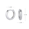 Wholesale S925 Sterling Silver Geometric Round Hoop Earrings Electroplated Unisex Vintage