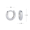Wholesale S925 Sterling Silver Geometric Round Hoop Earrings Electroplated Unisex Vintage