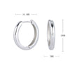 Wholesale S925 Sterling Silver Geometric Round Hoop Earrings Electroplated Unisex Vintage