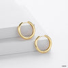 Wholesale S925 Sterling Silver Geometric Round Hoop Earrings Electroplated Unisex Vintage